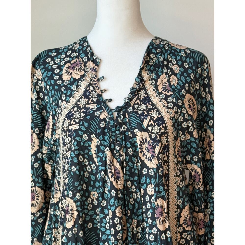 Natalie Martin Fiore Maxi Dress Pellicano Blue Floral Boho - Picture 3 of 7